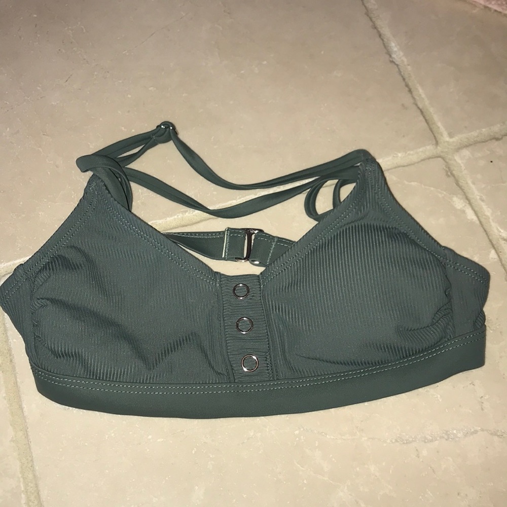 Olive bathing suit top